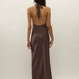 Faithfull - Rosa Maxi Dress Polkadot Chocolate Plum