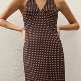 Faithfull - Rosa Maxi Dress Polkadot Chocolate Plum