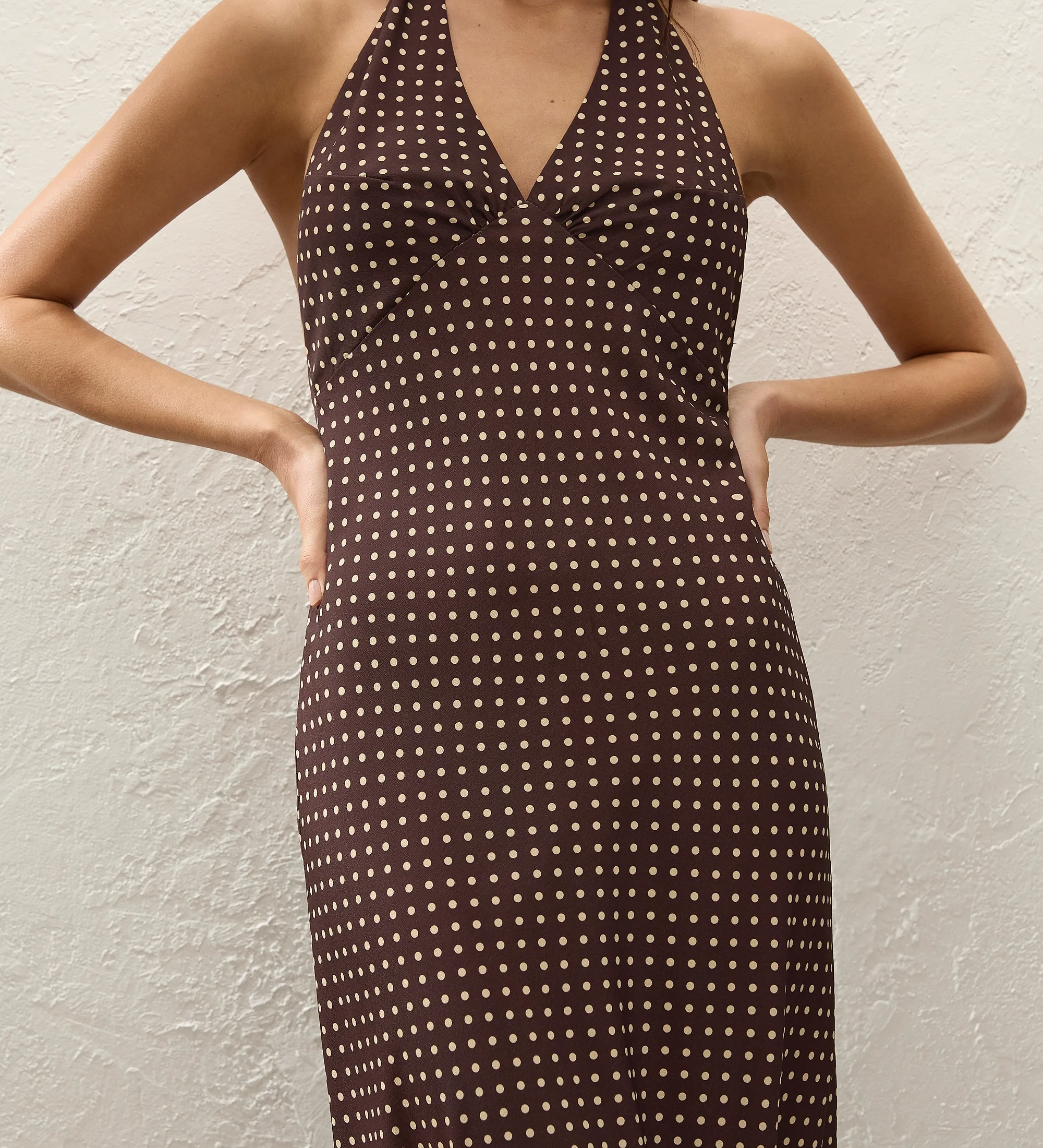 Faithfull - Rosa Maxi Dress Polkadot Chocolate Plum