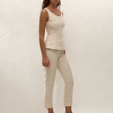 Faithfull - Iria Capri Pant Lola Polka Dot Cream Black