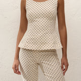 Faithfull - Iria Top Lola Polka Dot Cream Black
