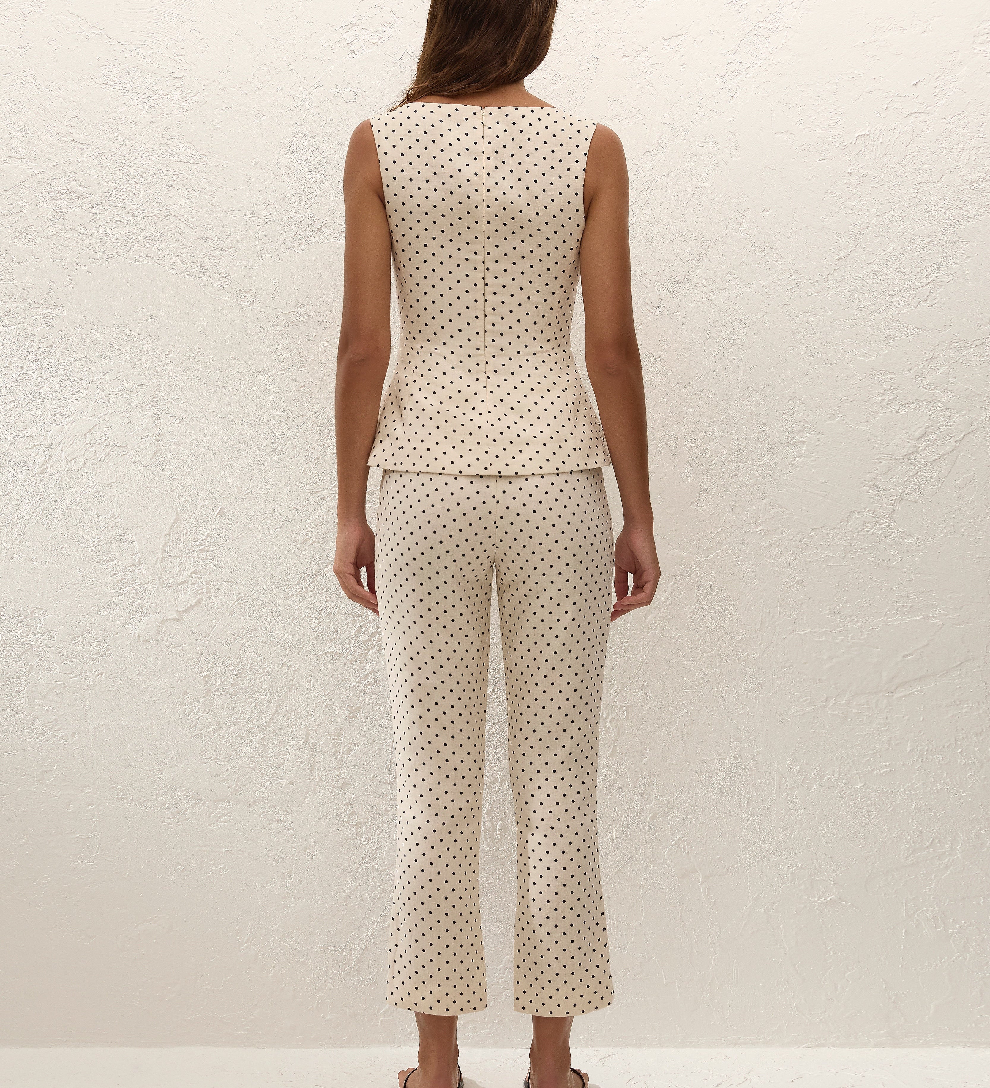 Faithfull - Iria Capri Pant Lola Polka Dot Cream Black