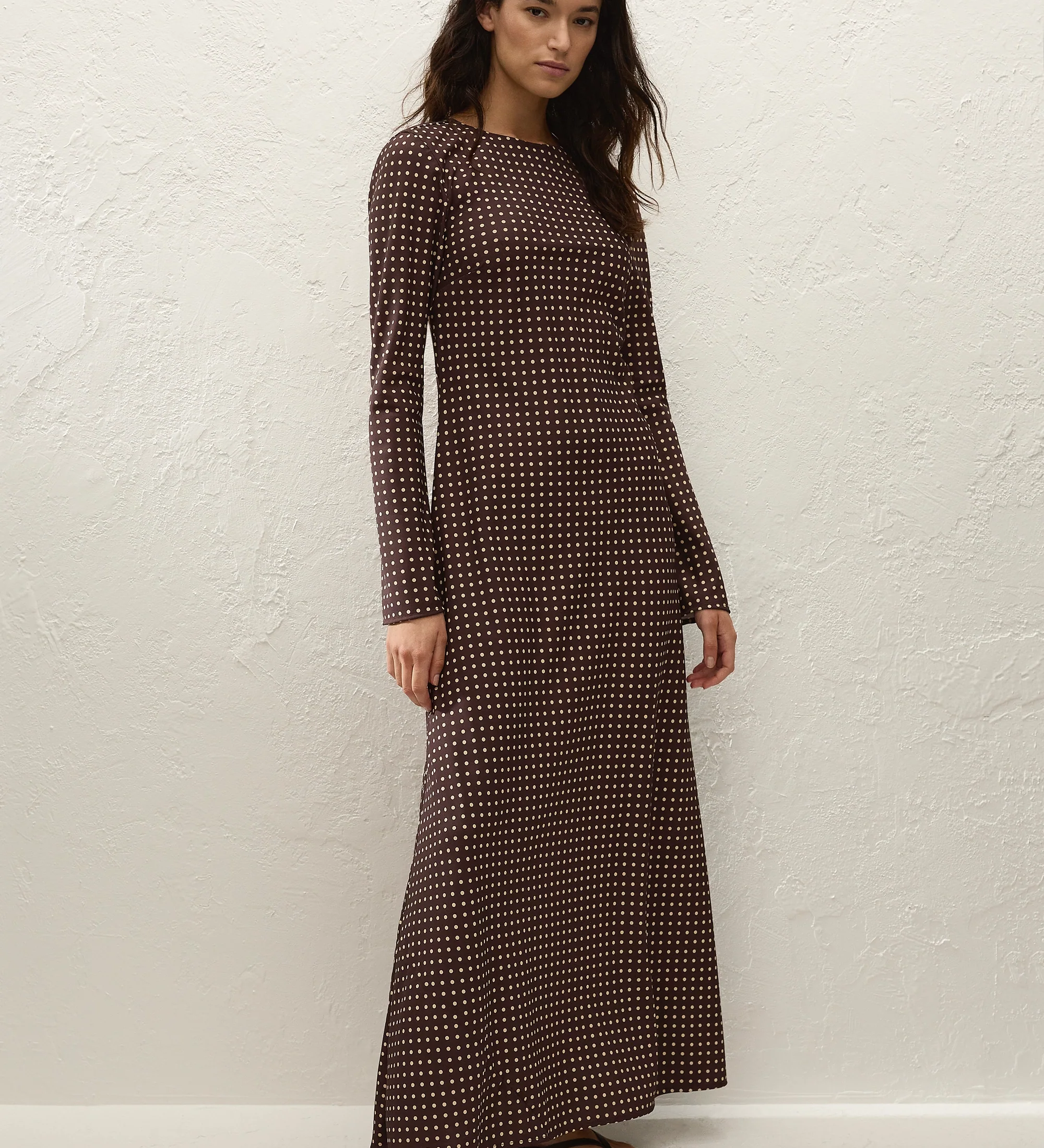 Faithfull - Mesa Maxi Dress Polkadot Chocolate Plum