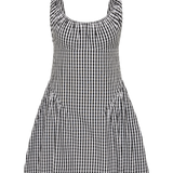 Faithfull - Marcella Mini Dress Black Textured Gingham