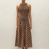 Faithfull - Luisa Midi Dress Cioccolato Dot