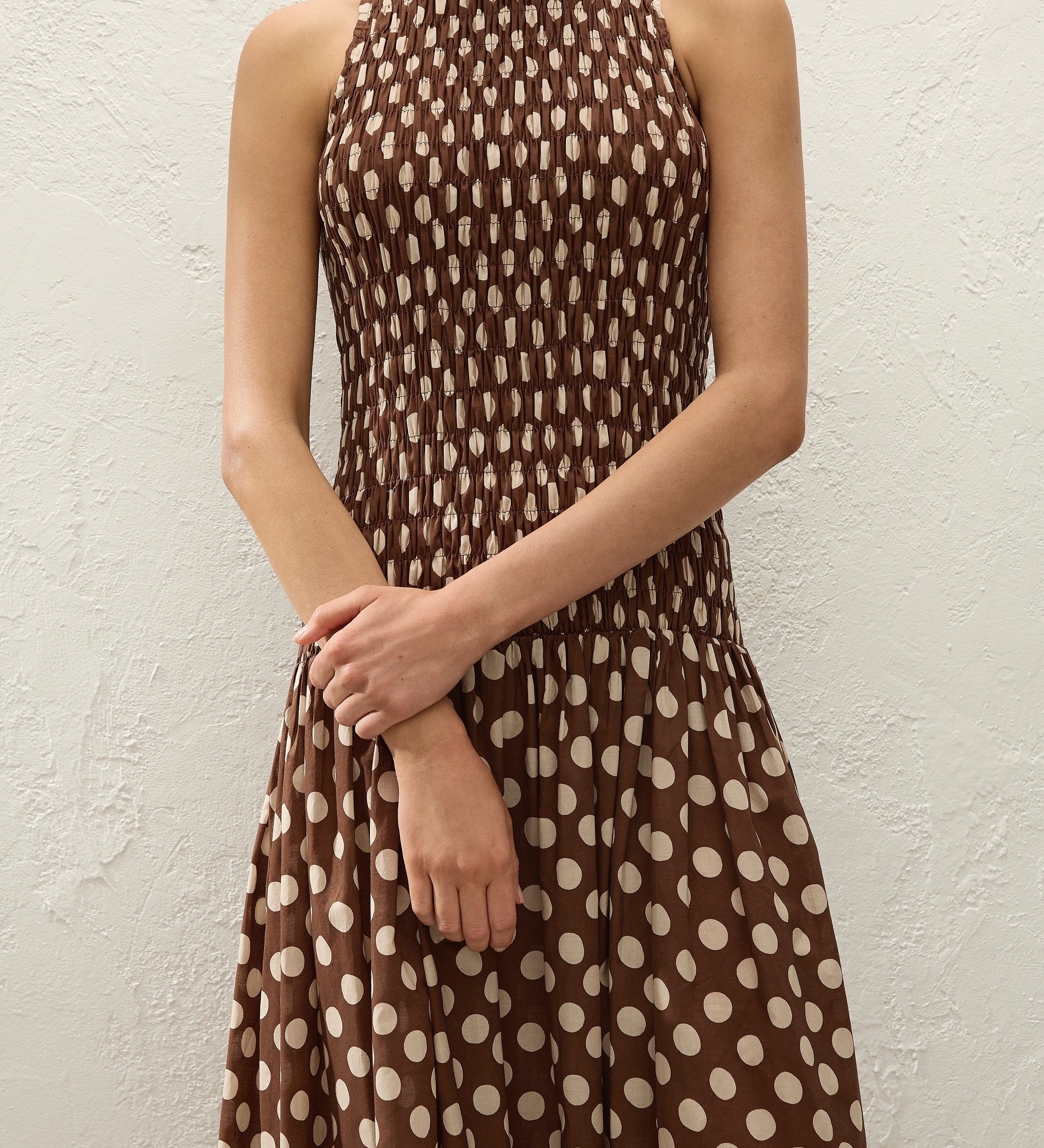Faithfull - Luisa Midi Dress Cioccolato Dot