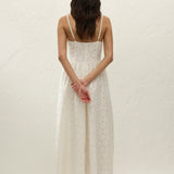 Faithfull - Milana Midi Dress Dolce Broderie White