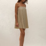 Faithfull - Sorra Mini Dress Carmen Stripe Sand Cedar