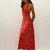 Faithfull - Rosa Maxi Dress Pirazzo Floral Rosso