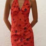 Faithfull - Rosa Maxi Dress Pirazzo Floral Rosso