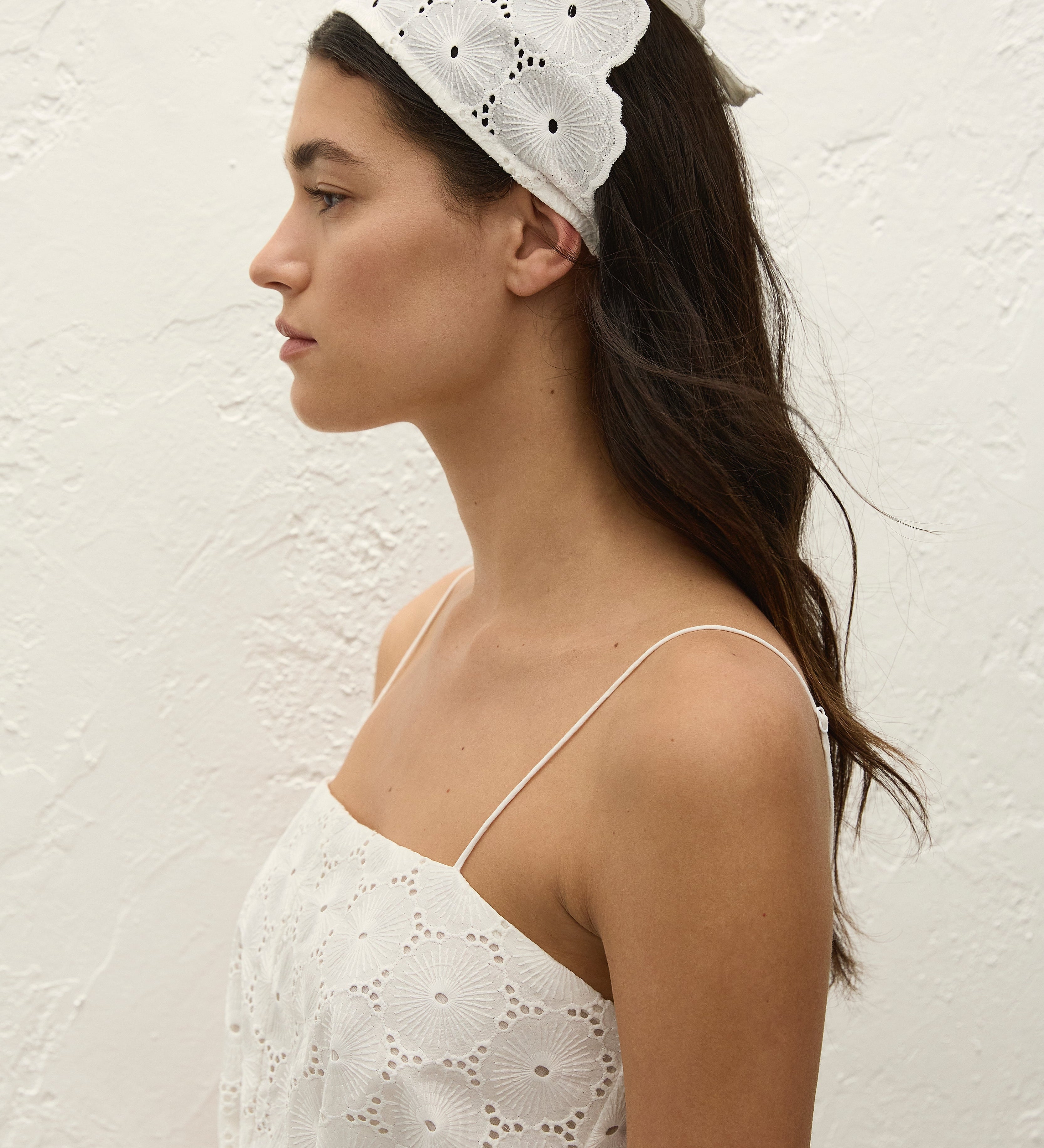 Faithfull - Paloma Head Scarf Dolce Broderie White