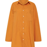 Faithfull - Pontia Shirt Dress Plain Orange - Final Sale