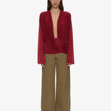 Christopher Esber - Ripple Drape Long Sleeve Top