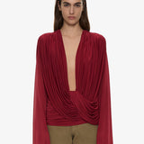 Christopher Esber - Ripple Drape Long Sleeve Top