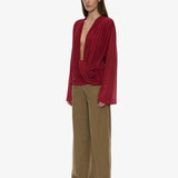 Christopher Esber - Ripple Drape Long Sleeve Top
