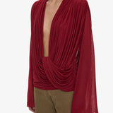 Christopher Esber - Ripple Drape Long Sleeve Top