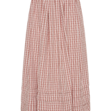 Faithfull - Cales Skirt Paloma Check Cinnamon White