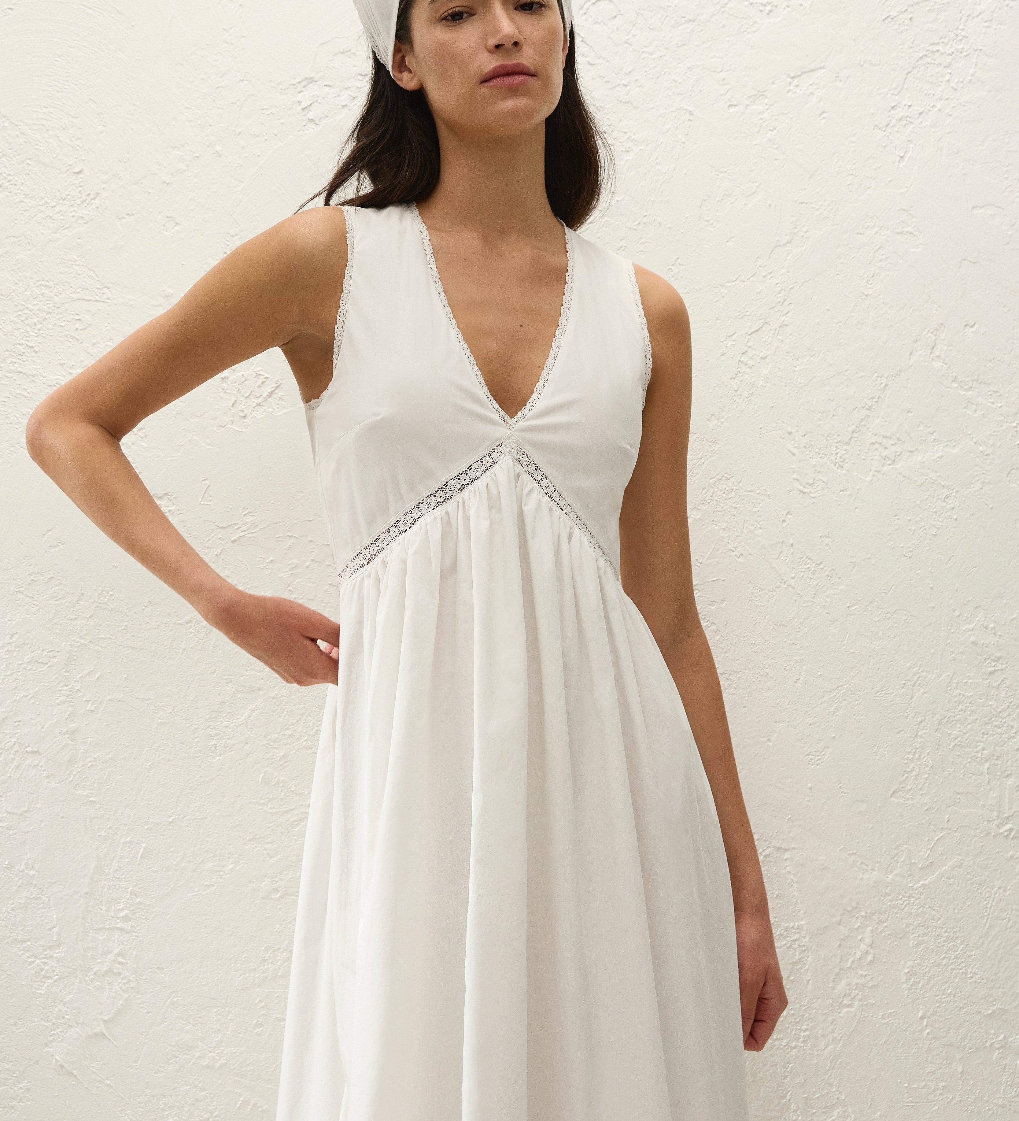 Faithfull - Fiora Midi Dress Fresco Lace White