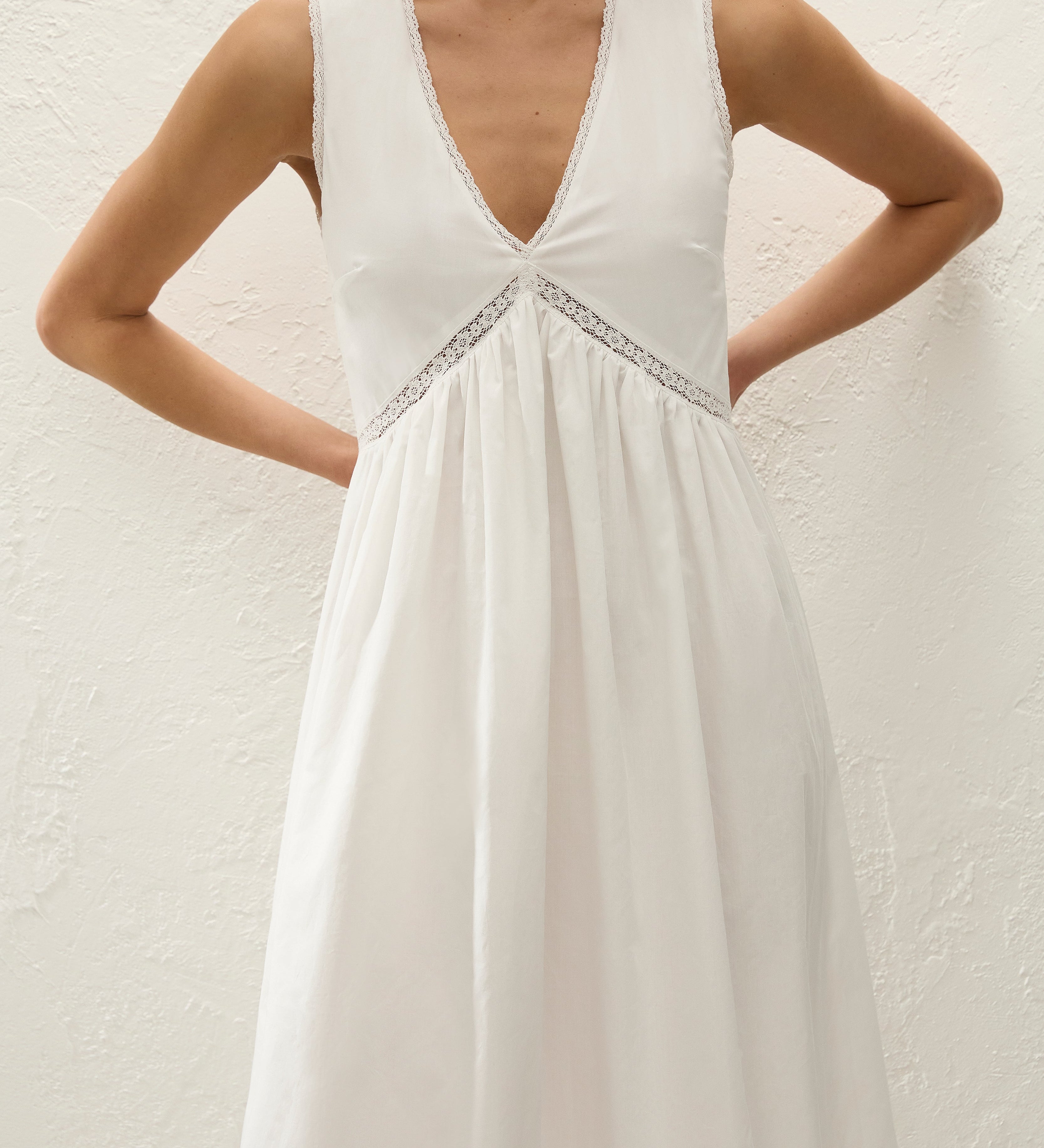 Faithfull - Fiora Midi Dress Fresco Lace White