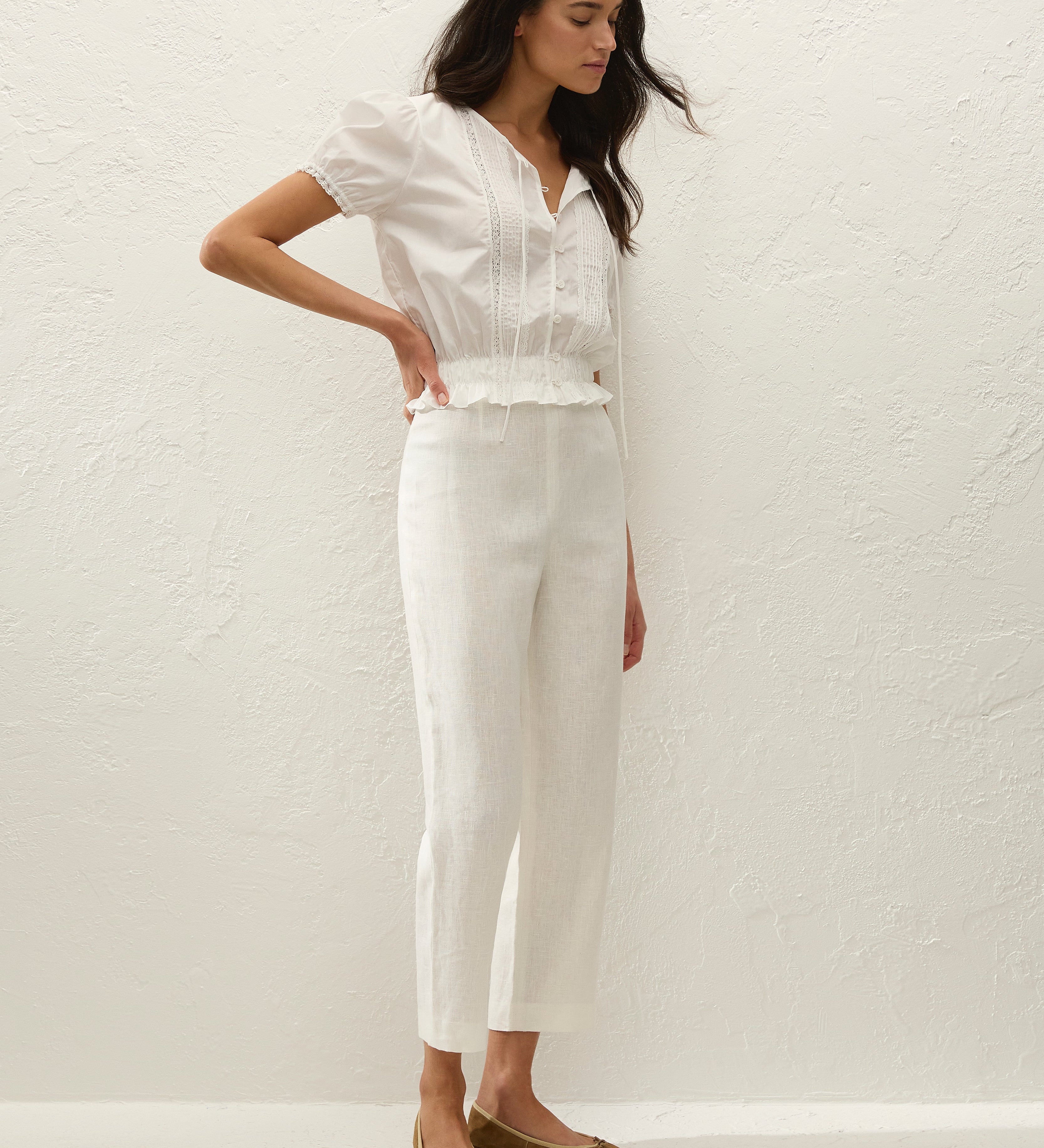 Faithfull - Fiora Blouse Fresco Lace White