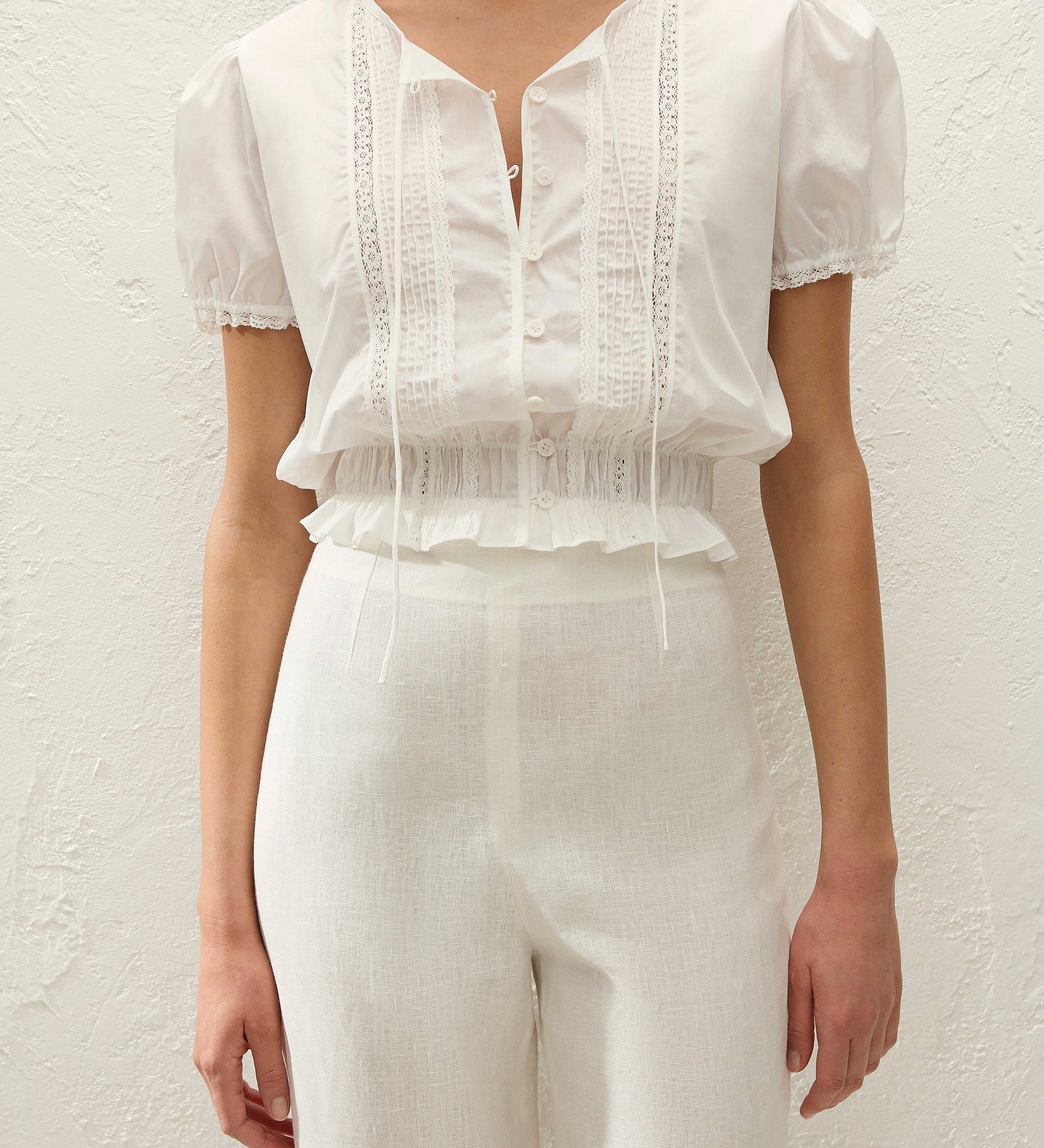 Faithfull - Fiora Blouse Fresco Lace White