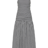 Faithfull - Vento Midi Dress Black Textured Gingham
