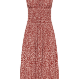 Faithfull - Yerres Midi Dress Peony Stamp Garnet