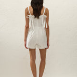 Faithfull - Emilia Playsuit Fresco Lace White