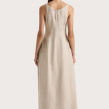 Faithfull - Sanne Midi Dress Oatmeal - Final Sale