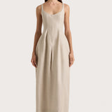 Faithfull - Sanne Midi Dress Oatmeal - Final Sale