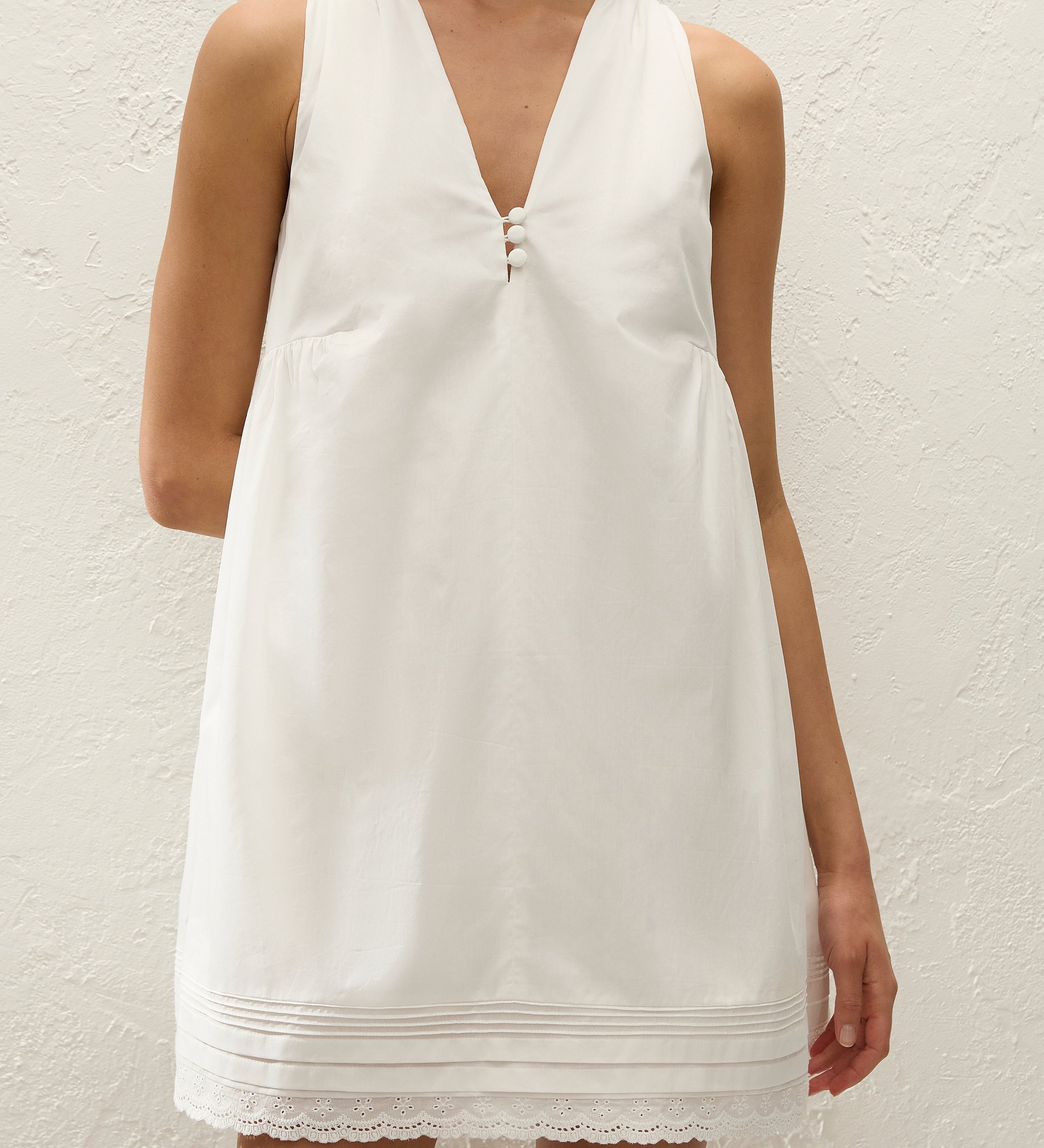 Faithfull - Dion Mini Dress Fiore Lace White