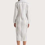 Faithfull - En Vau Shirt Dress Striped Soft Blue