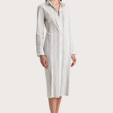 Faithfull - En Vau Shirt Dress Striped Soft Blue