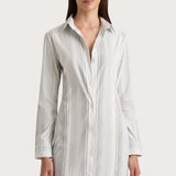Faithfull - En Vau Shirt Dress Striped Soft Blue