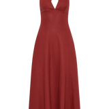 Faithfull - Marais Midi Dress Deep Red