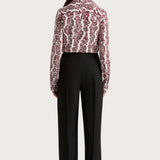 Faithfull - Estelle Fitted Shirt Striped Floral Wine - Final Sale