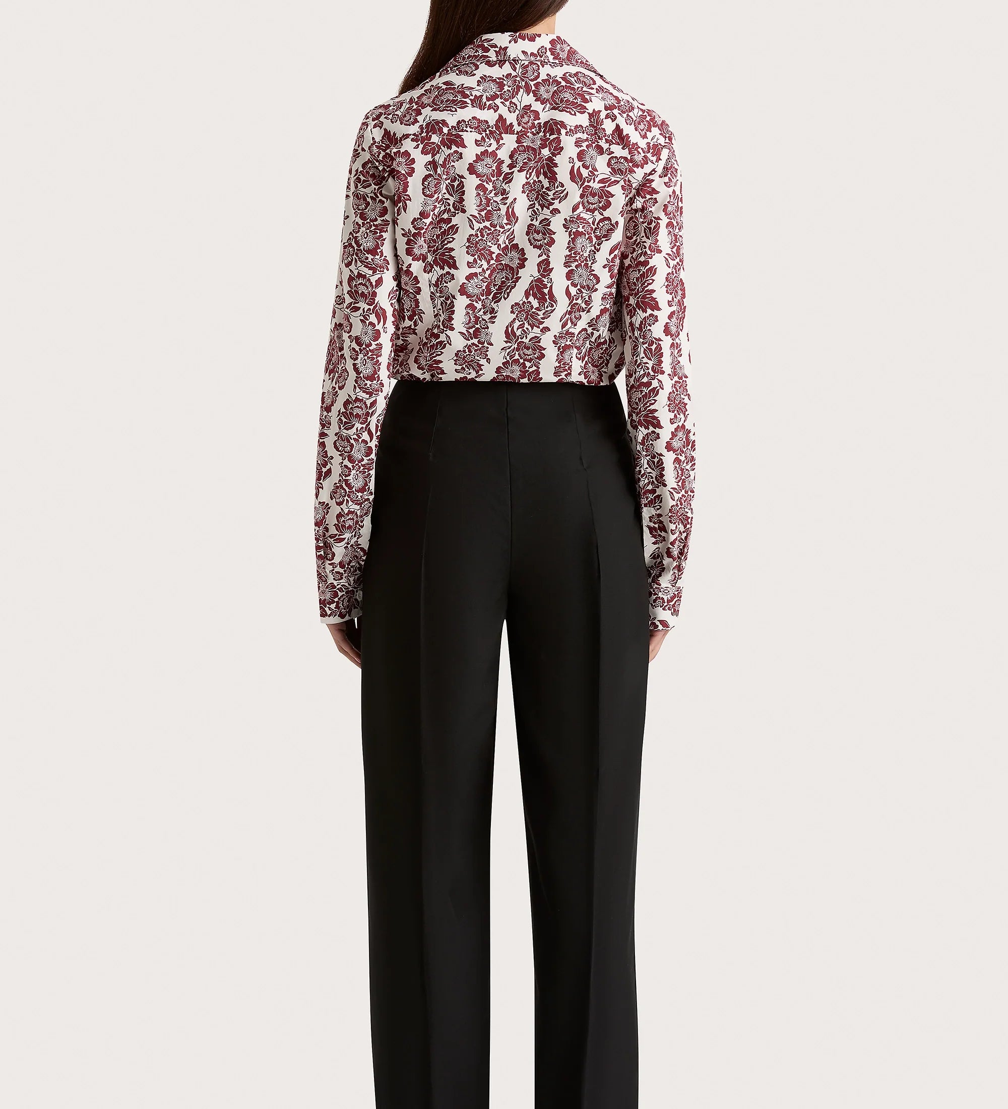 Faithfull - Estelle Fitted Shirt Striped Floral Wine - Final Sale