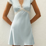 Faithfull - Verena Mini Dress Vintage Blue