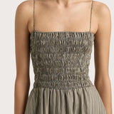Faithfull - Lida Maxi Dress Khaki Stripe - Final Sale
