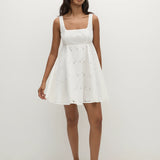 Faithfull - Lovis Mini Dress Birgitta Broderie Anglaise White