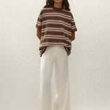 Faithfull - Le Paz Top Ombre Stripe Macro Carob
