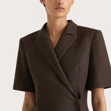 Faithfull - Enna Short Sleeve Blazer Chocolate - Final Sale
