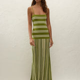 Faithfull - Esenia Knit Dress Ombre Stripe Macro Juniper