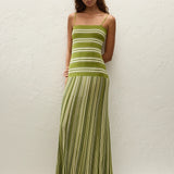 Faithfull - Esenia Knit Dress Ombre Stripe Macro Juniper