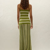 Faithfull - Esenia Knit Dress Ombre Stripe Macro Juniper