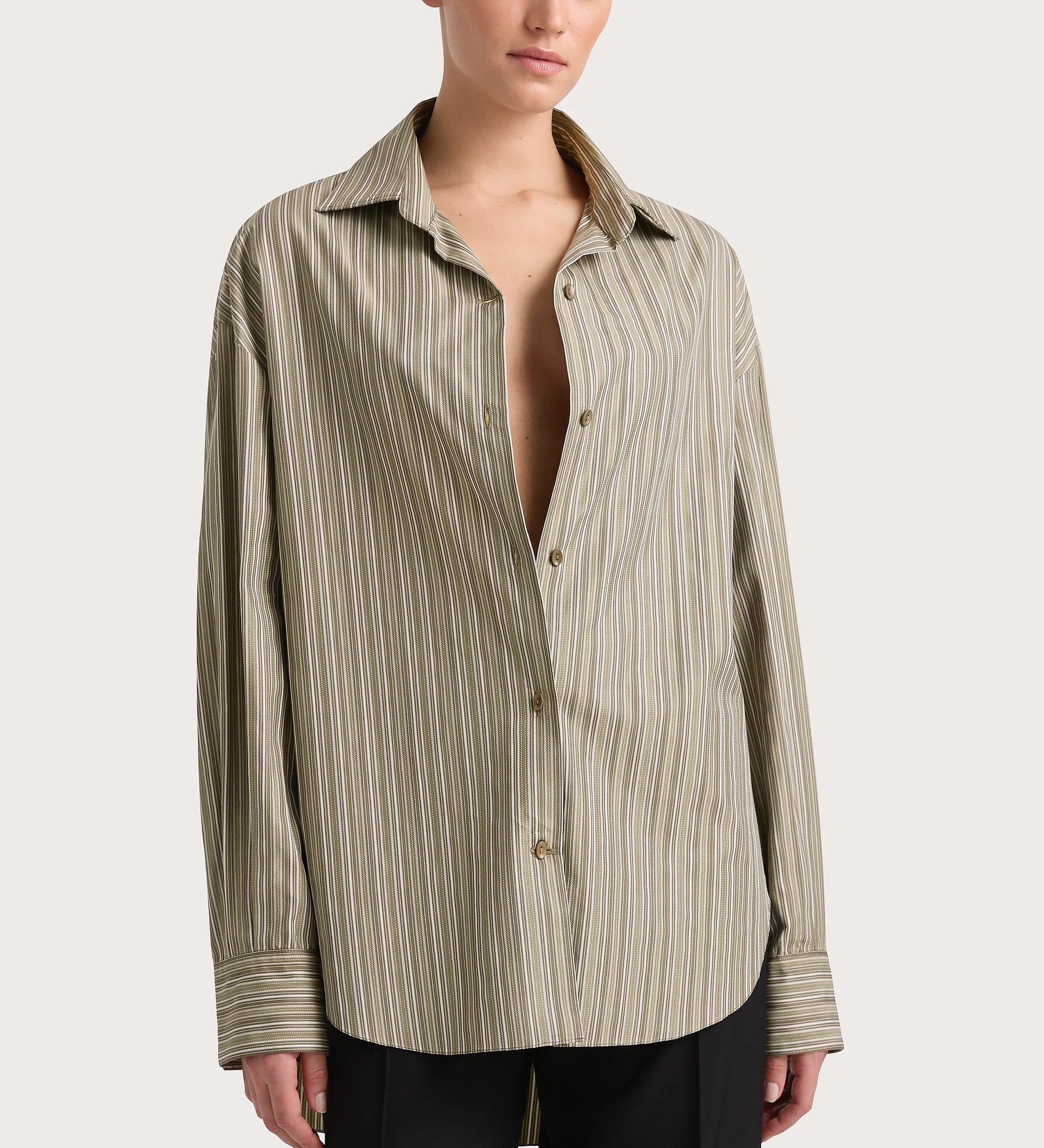 Faithfull - En Vau Shirt Khaki Stripe - Final Sale
