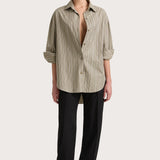 Faithfull - En Vau Shirt Khaki Stripe - Final Sale