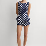 Faithfull - Ana Top Vintage Navy White Dot