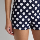 Faithfull - Lila Mini Short Vintage Navy White Dot