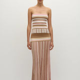 Faithfull - Citara Skirt Puce Sepia Stripe